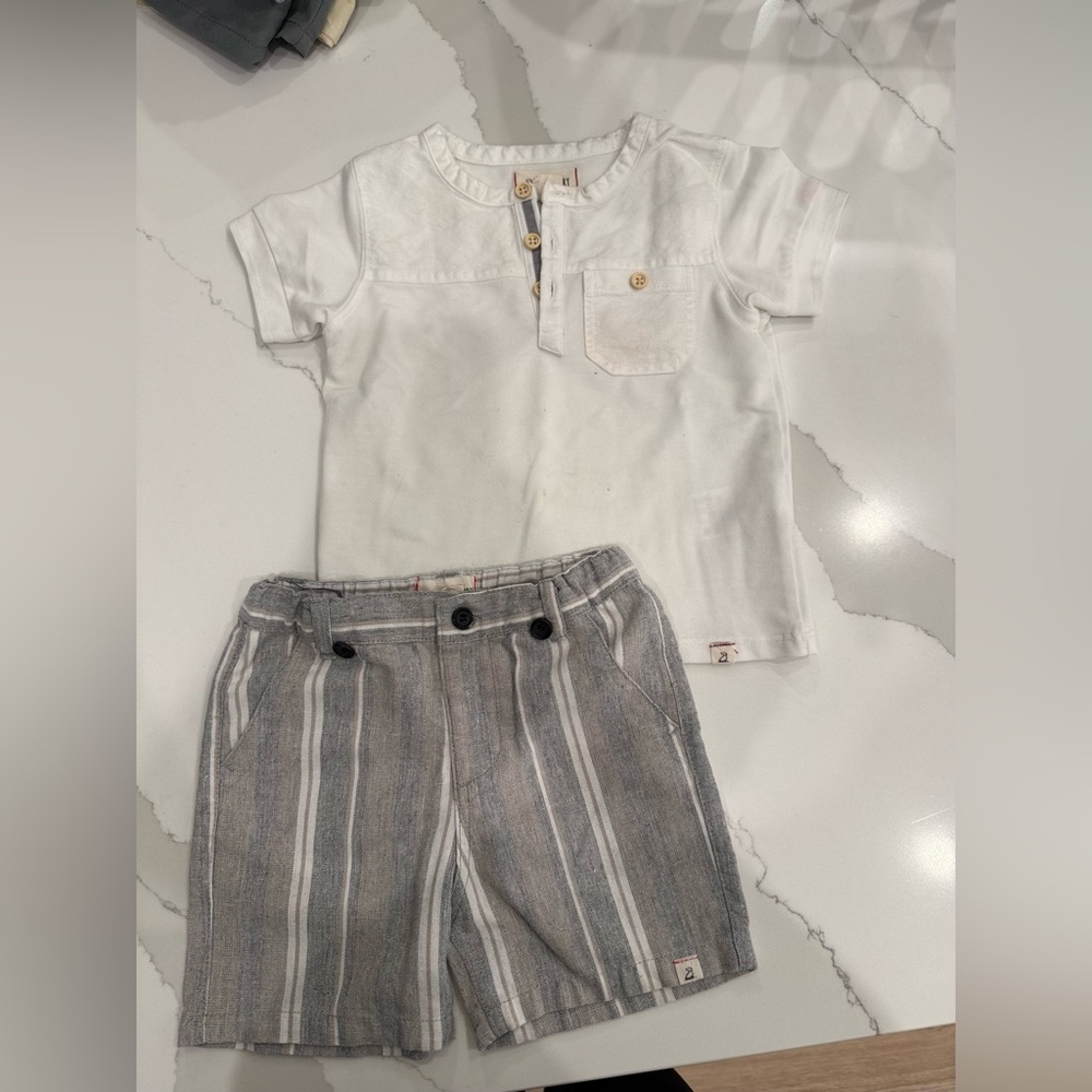 Me & Henry 18-24m 2 piece set. Stains shown in photos only on shirt